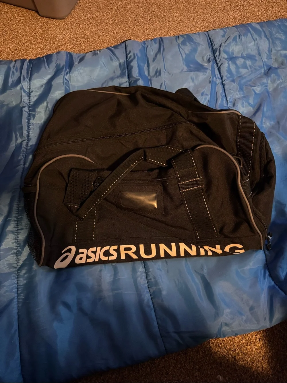 ASICS Black Men’s Athletic bag with Reflective Trim